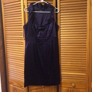 Purple ruffle neck dress Dress Barn